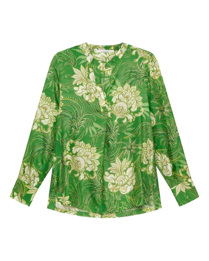 Maliparmi floral-print silk tunic - Grün Grün