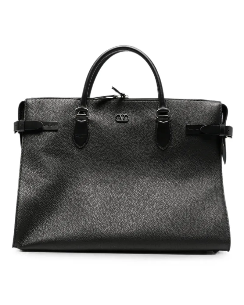 Valentino Garavani Antibes pebbled leather holdall bag - Schwarz Schwarz