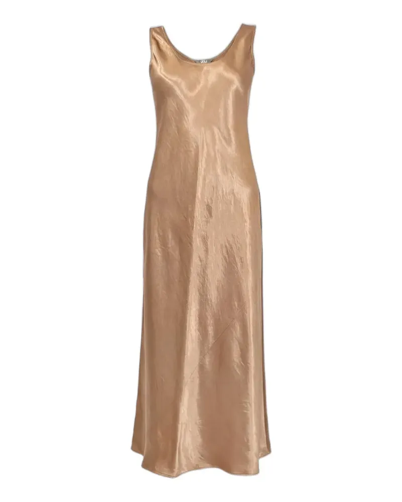 Max Mara satin-finish sleeveless midi dress - Nude Nude