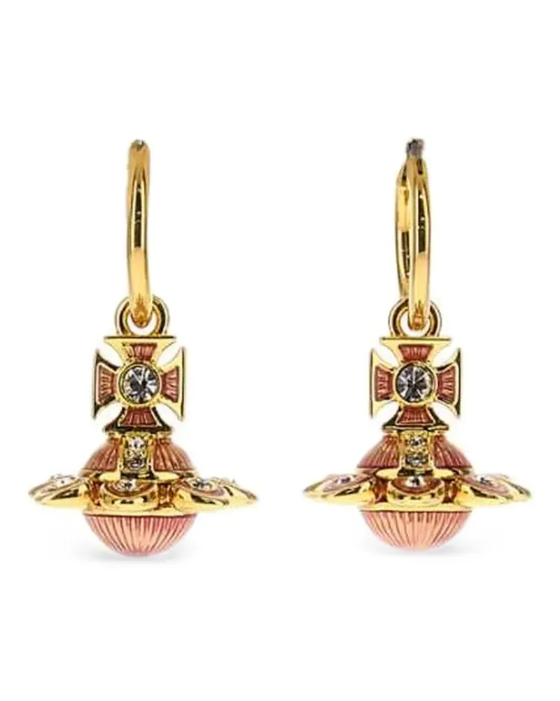 Vivienne Westwood Capucine crystal enamel earrings - Gold Gold