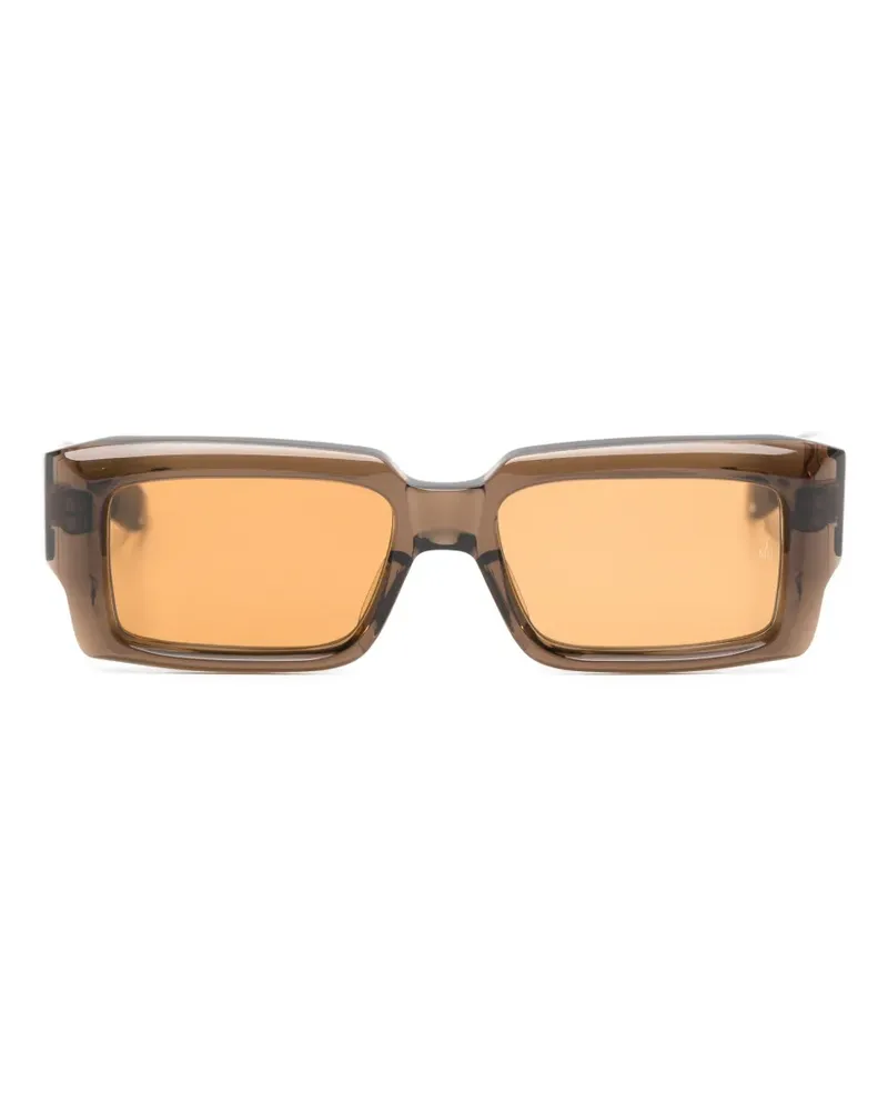 Jacques Marie Mage Quant Sonnenbrille mit eckigem Gestell - Braun Braun