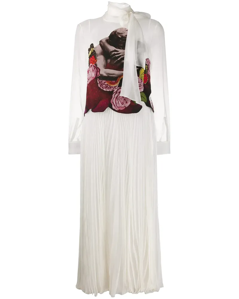 Valentino Garavani Kleid mit Falten - Weiß Weiß