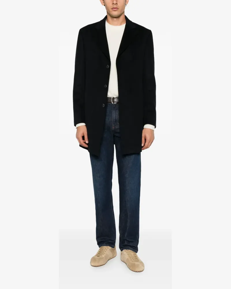 Alberto Gozzi single-breasted notched-lapel coat - Blau Blau