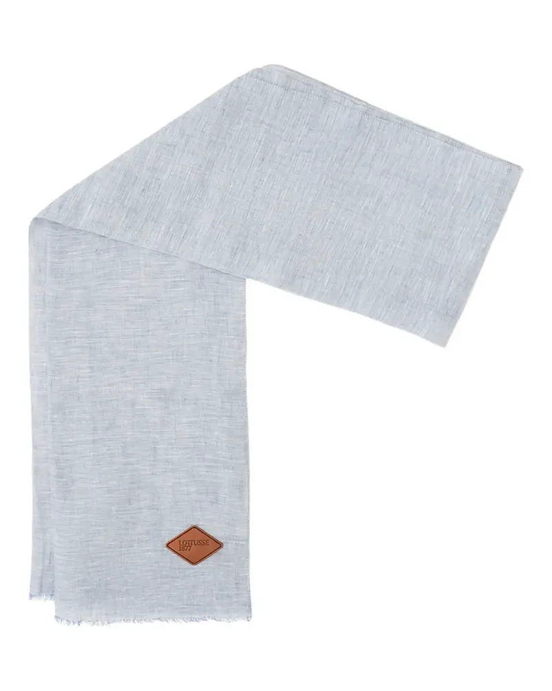 Lottusse Gandria logo-patch linen scarf - Blau Blau
