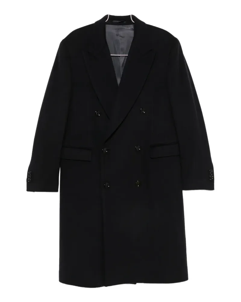 LARDINI double-breasted peak-lapel coat - Schwarz Schwarz