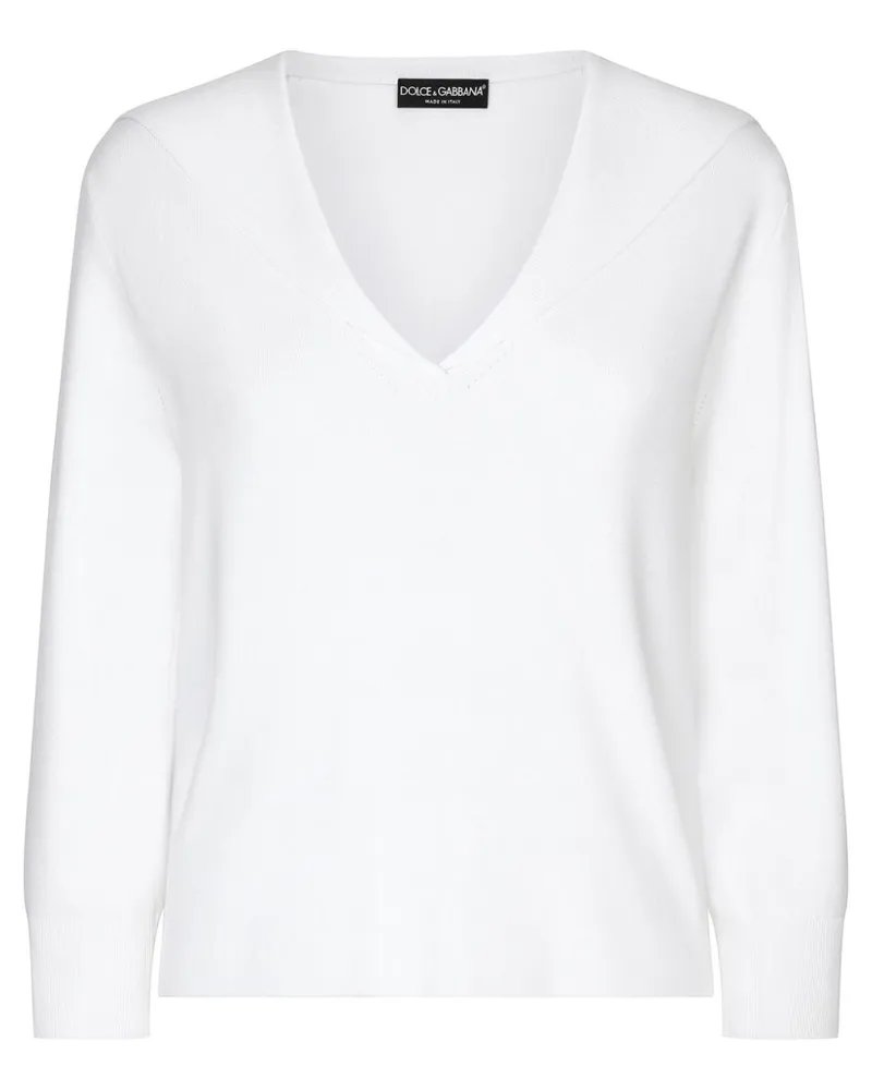 Dolce & Gabbana Pullover mit Matrosenkragen - Weiß Weiß