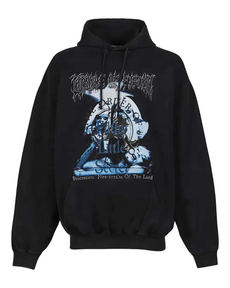 VETEMENTS Hoodie mit grafischem Print - Schwarz Schwarz