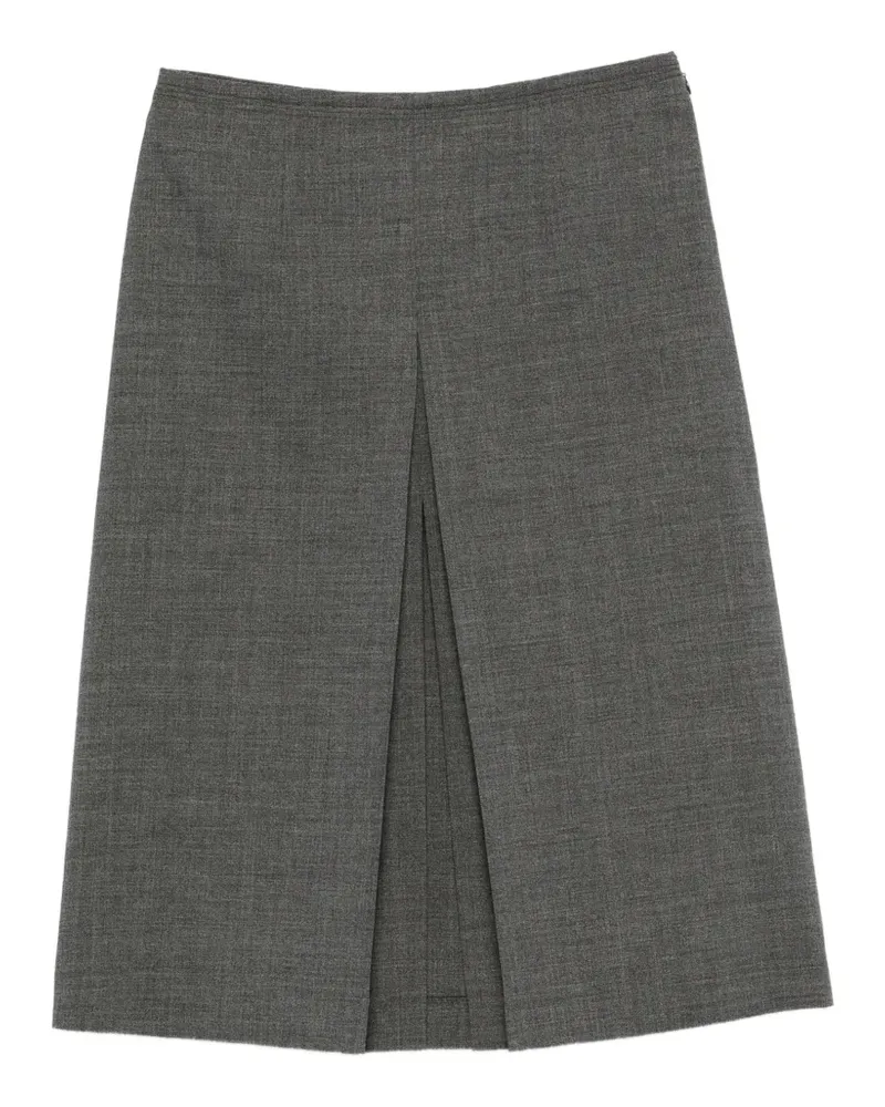 Prada pleated wool skirt - Grau Grau