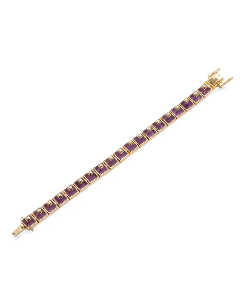 Eddie Borgo Sugarloaf Pyramid Armband mit Amethyst - Gold Gold