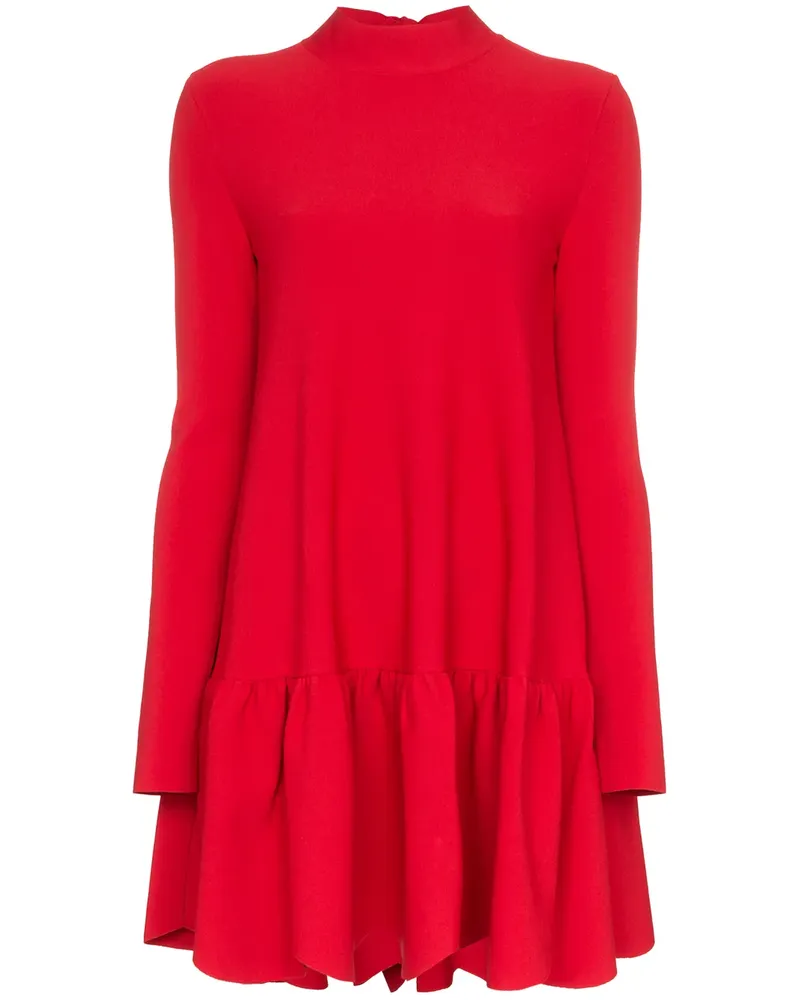 Valentino Garavani Minikleid mit Wellensaum - Rot Rot