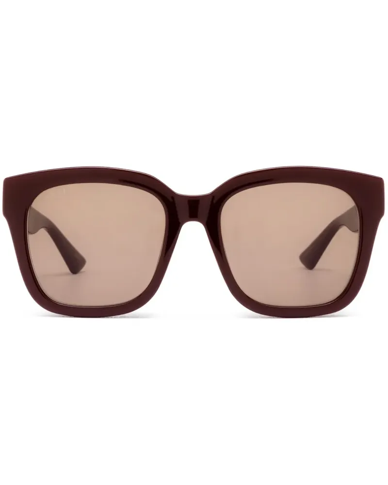 Gucci Brille mit eckigem Gestell - Braun Braun