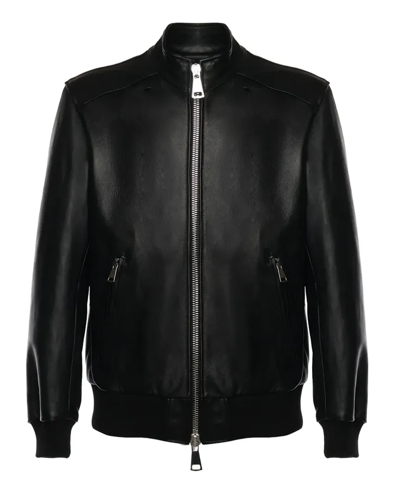 Giuliano Galiano zipped nappa jacket - Schwarz Schwarz