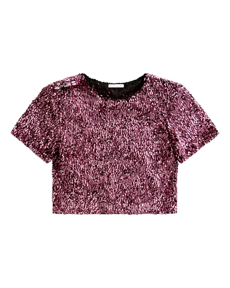 Area Oberteil mit Pailletten - Rosa Rosa