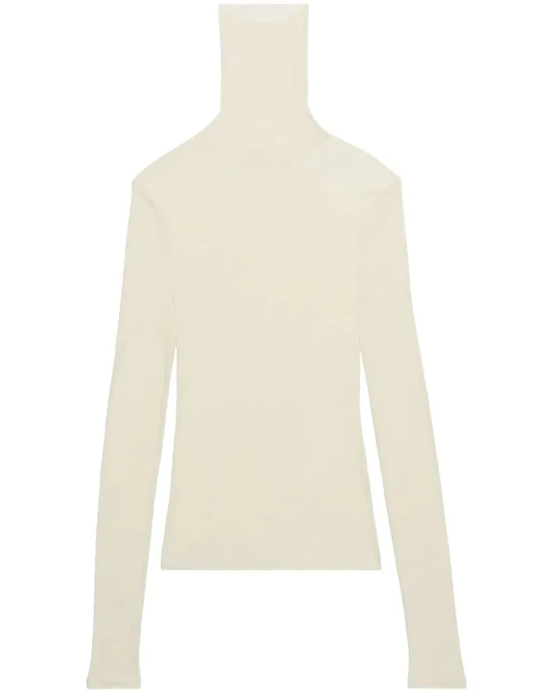 AMI Paris Gerippter Rollkragenpullover - Nude Nude