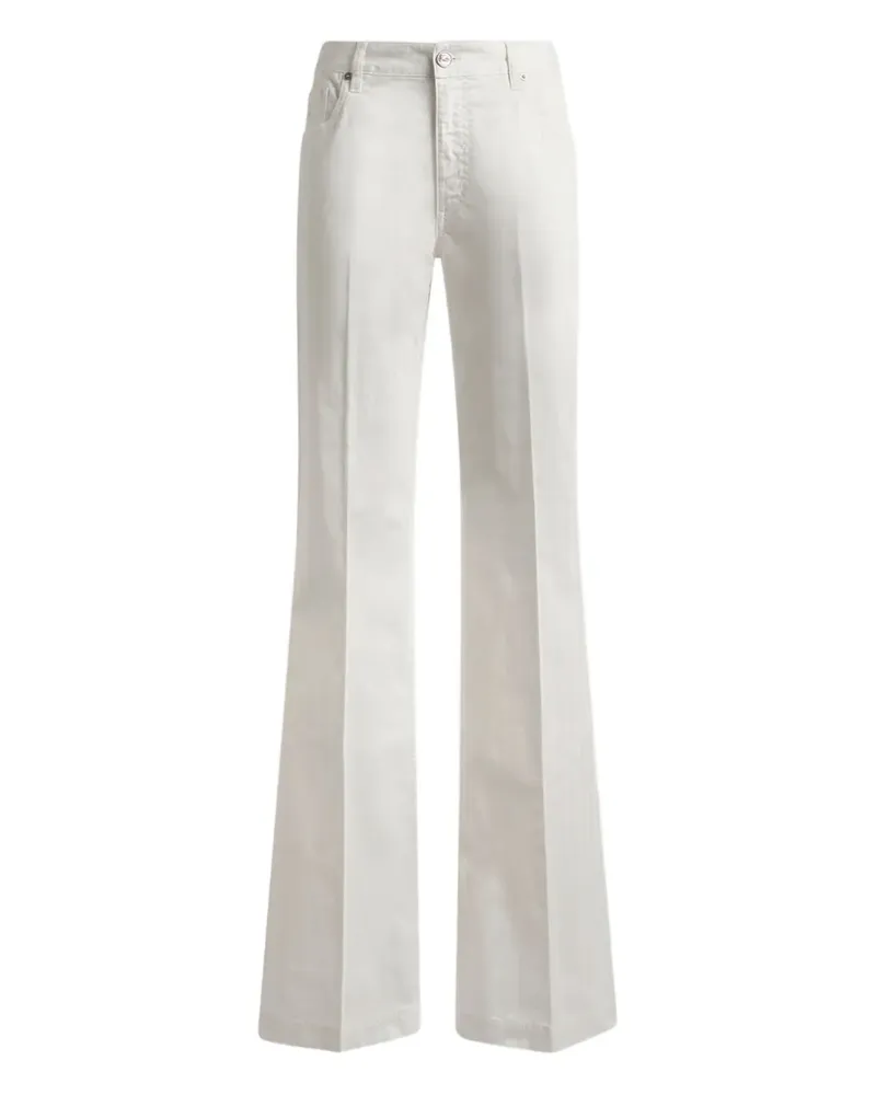 Etro Jeans mit Pegaso-Stickerei - Weiß Weiß