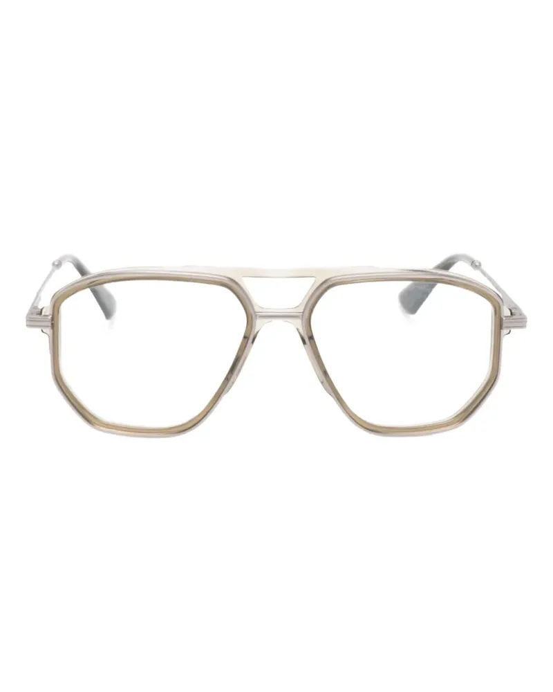 GIGI STUDIOS Leo Sonnenbrille mit geometrischem Gestell - Grau Grau