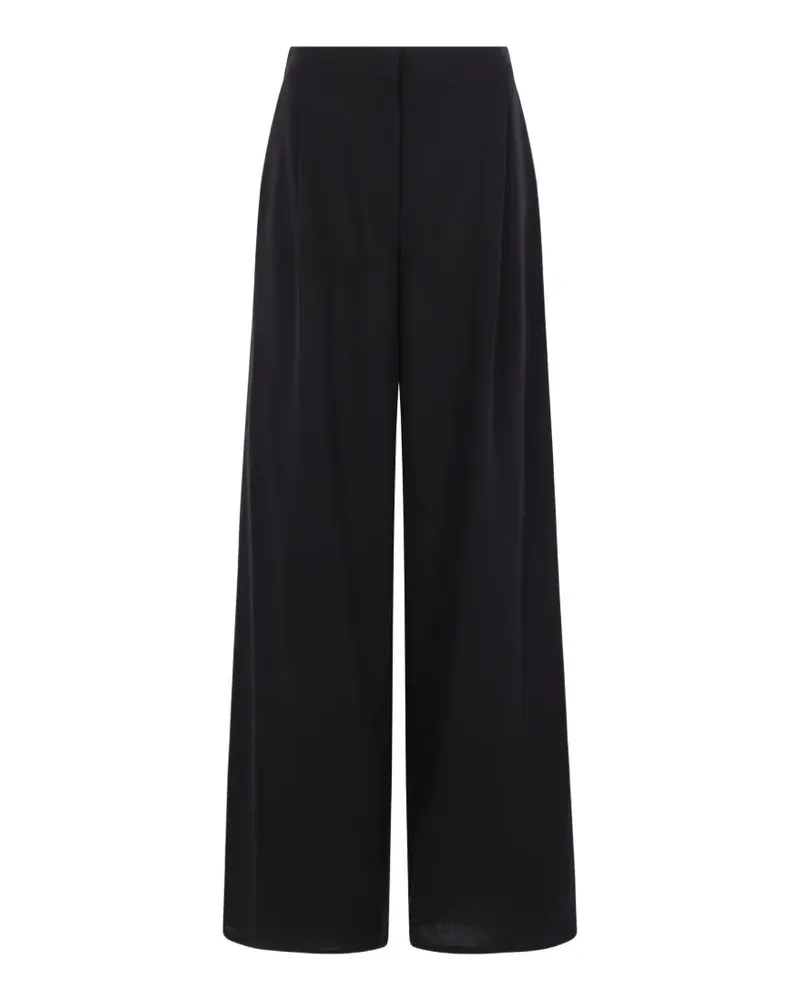 Dušan pleated wide-leg trousers - Schwarz Schwarz