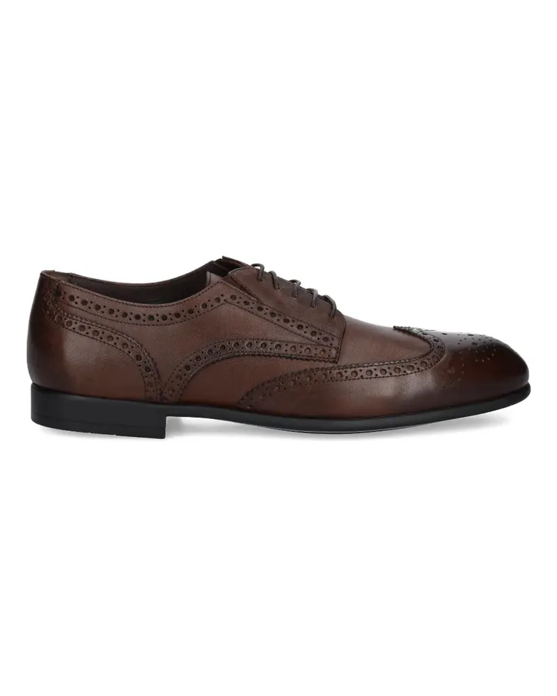 Baldinini brogue-detailing lace-up derby shoes - Braun Braun