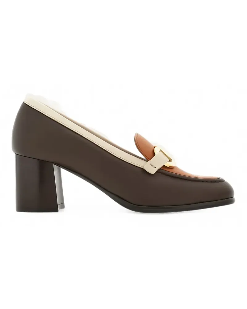 Ferragamo Gancini Pumps aus Leder mit Schnalle - Braun Braun
