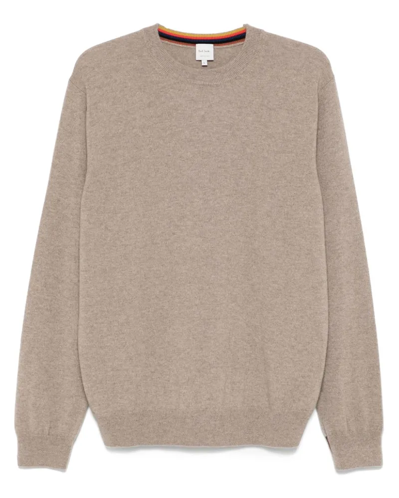 Paul Smith Kaschmirpullover mit rundem Ausschnitt Nude