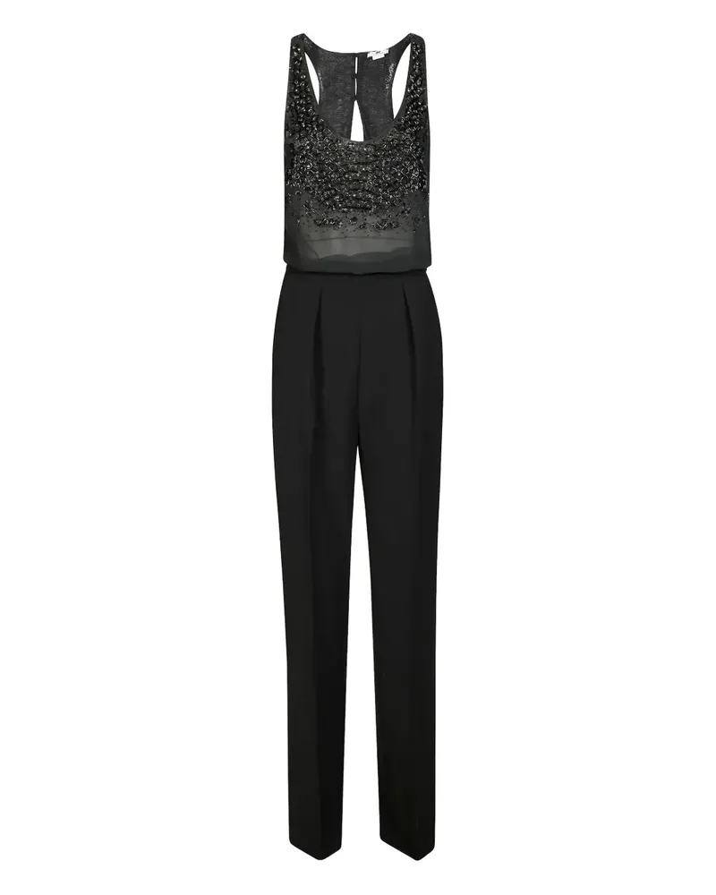 Elisabetta Franchi Jumpsuit mit Perlen - Schwarz Schwarz