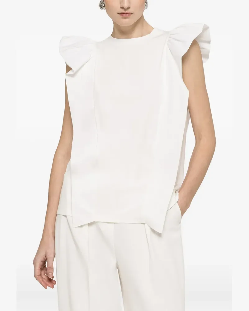 NISSA Top mit Rüschen - Weiß Weiß