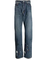 Undercover Straight-Leg-Jeans mit Zierperlen Blau