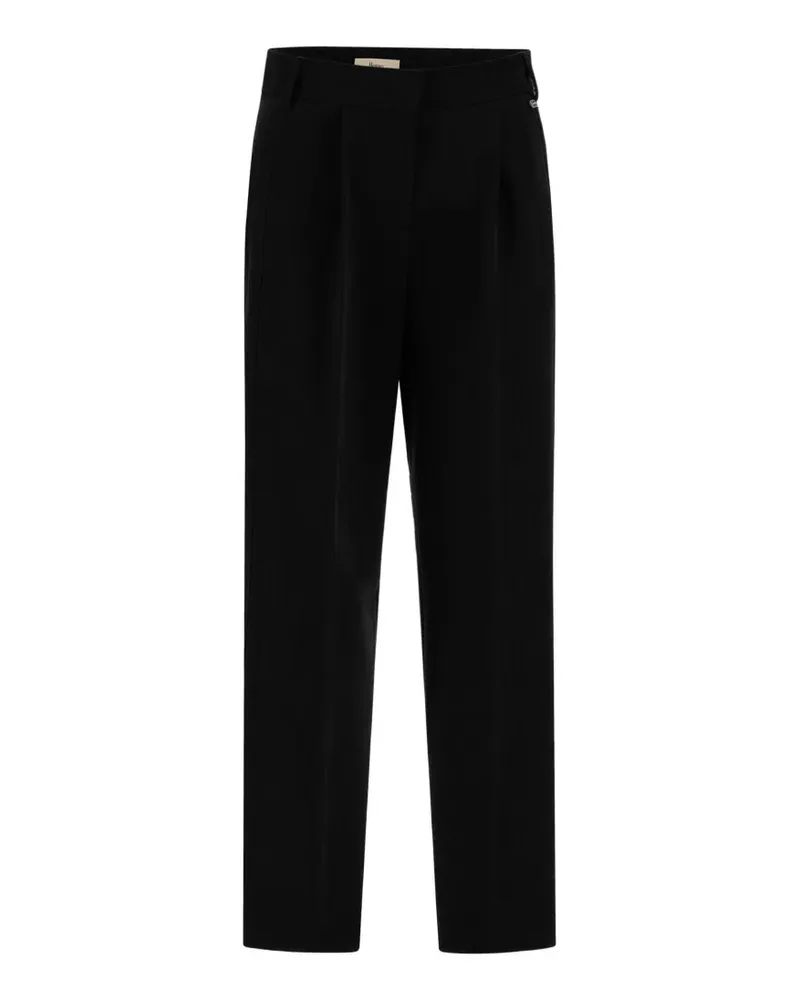 Herno Hose aus fließendem Twill - Schwarz Schwarz