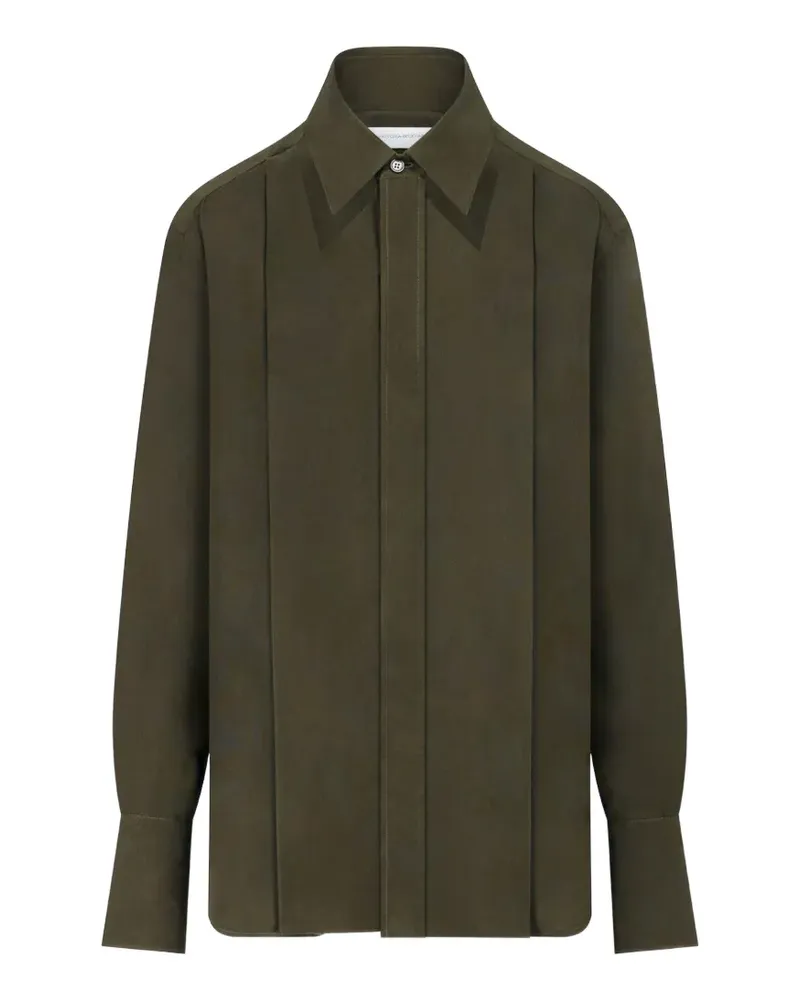Victoria Beckham Seidenhemd mit Cut-Out - Grün Grün