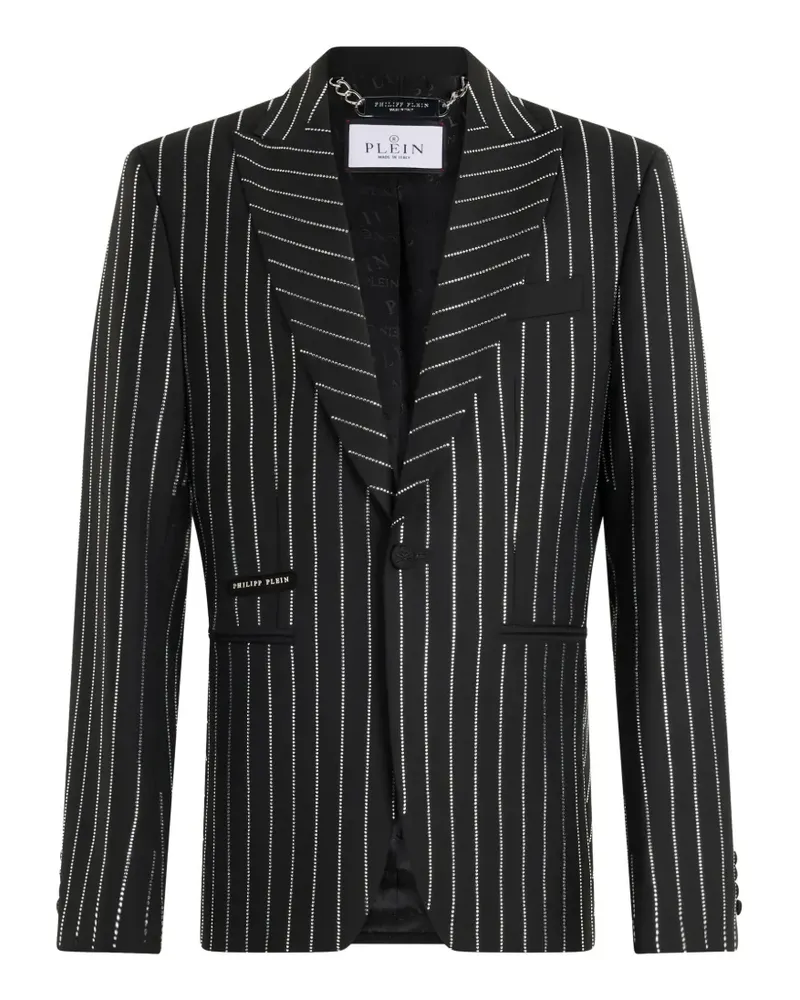 Philipp Plein jacquard striped blazer - Schwarz Schwarz