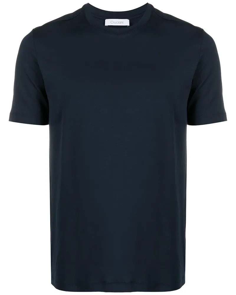 Cruciani T-Shirt mit rundem Ausschnitt - Blau Blau