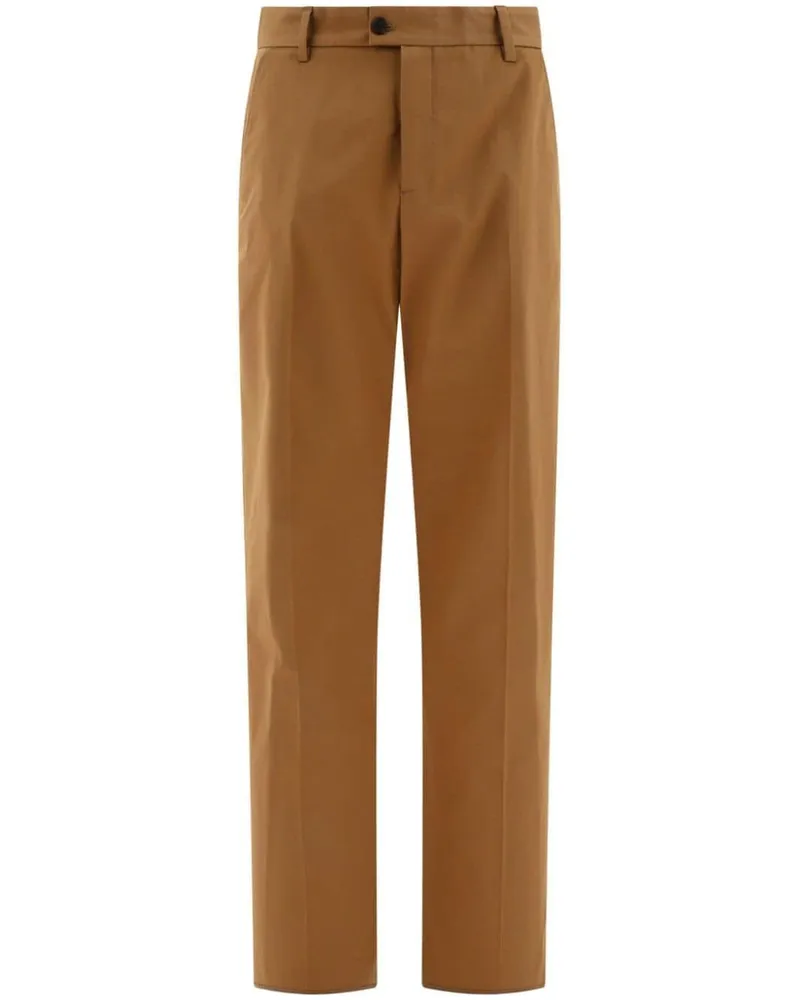 Alexander McQueen Gerade Gabardine-Hose - Braun Braun