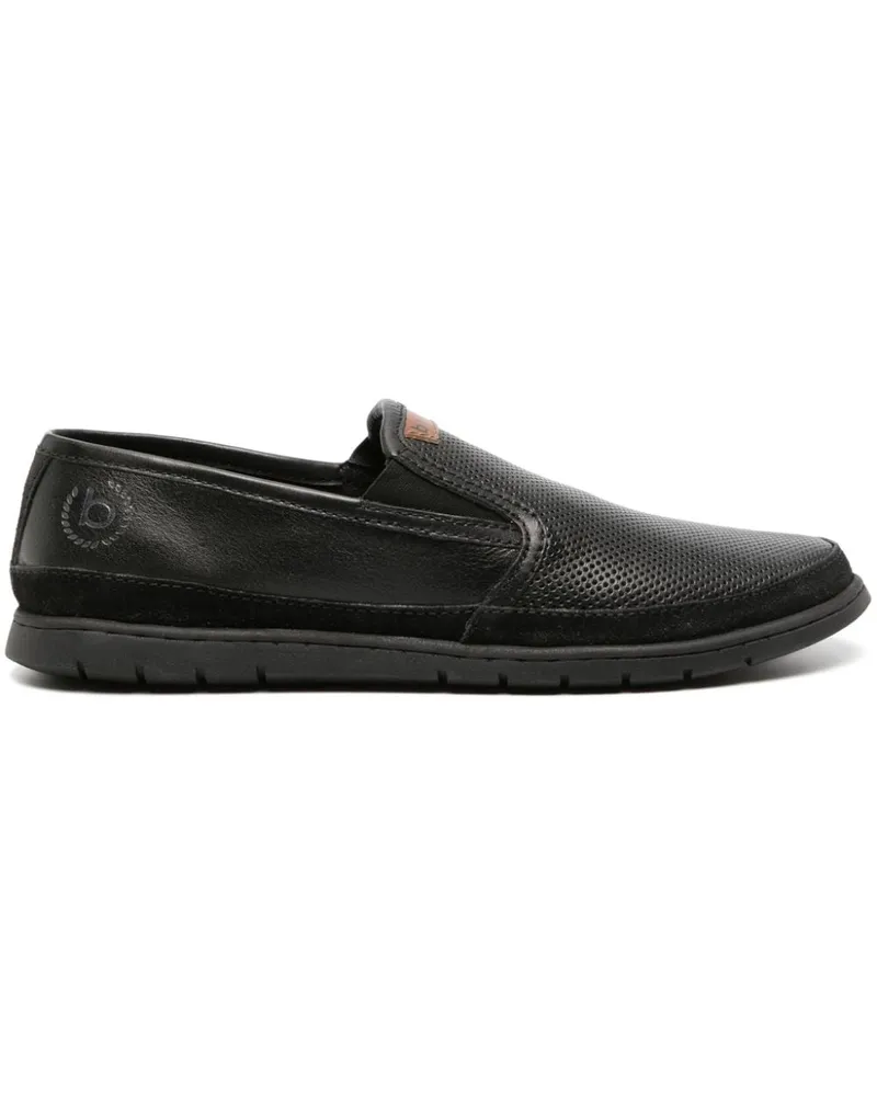 Bugatti Perforierte Crooner Loafer Schwarz