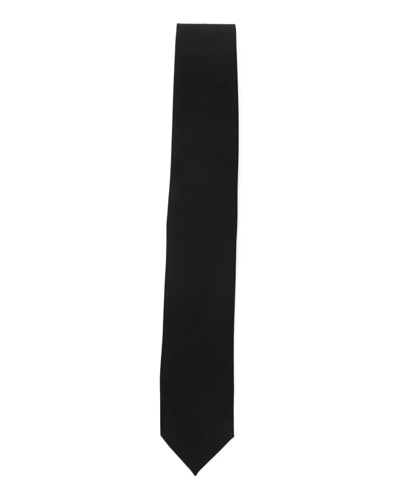 LARDINI Spitz zulaufende Krawatte - Schwarz Schwarz