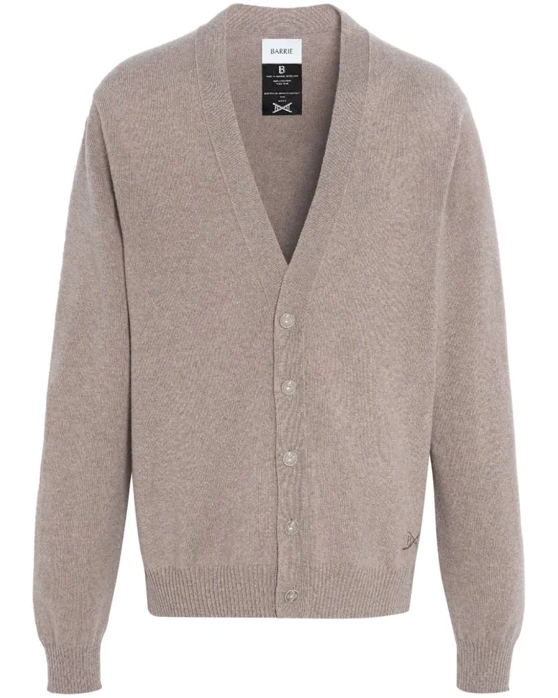 Barrie Kaschmircardigan mit Logo-Applikation - Nude Nude