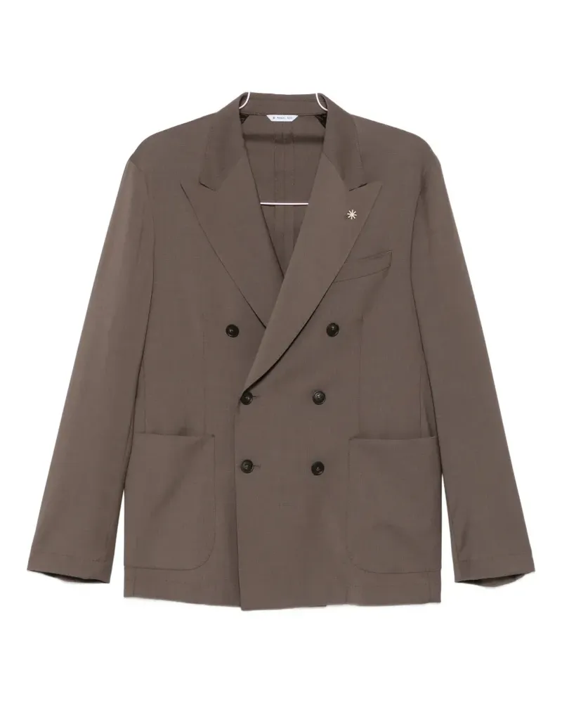 Manuel Ritz double-breasted jacket - Braun Braun