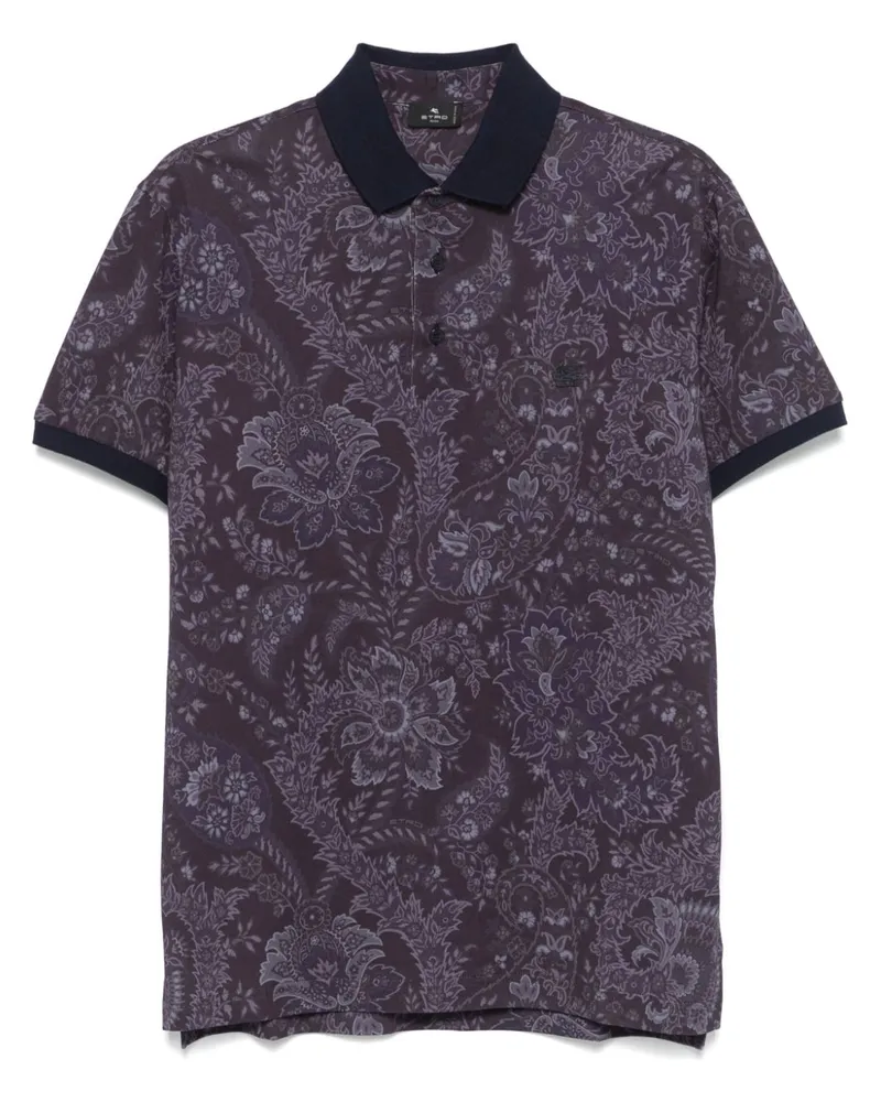 Etro Poloshirt mit Blumen-Paisleymuster - Violett Violett