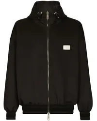 Dolce & Gabbana Kapuzenjacke mit Logo-Schild Schwarz