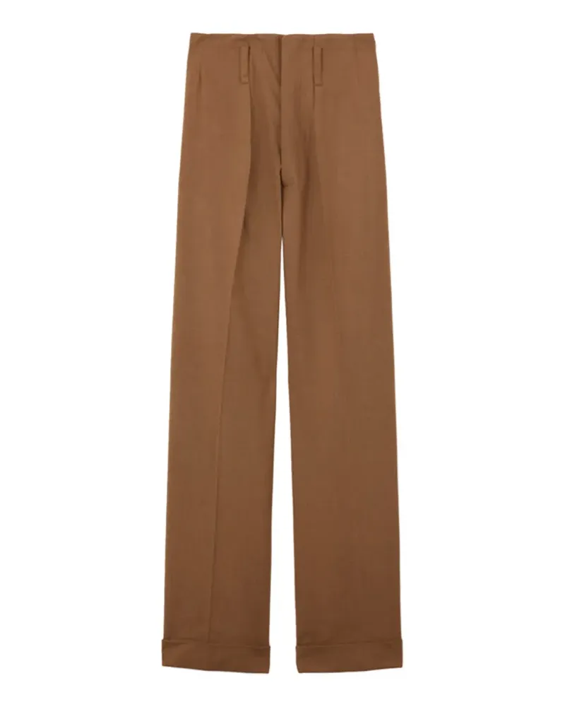 Fortela Farrah pleated high-waisted trousers - Braun Braun