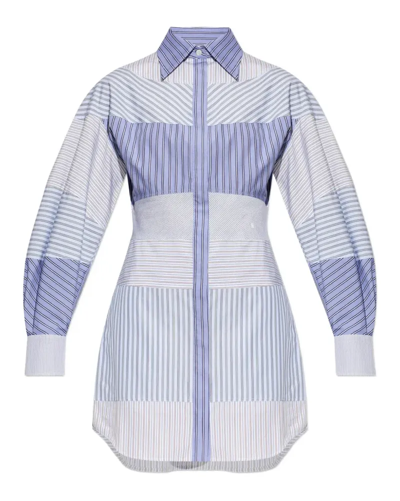 Moschino patchwork shirt dress - Blau Blau