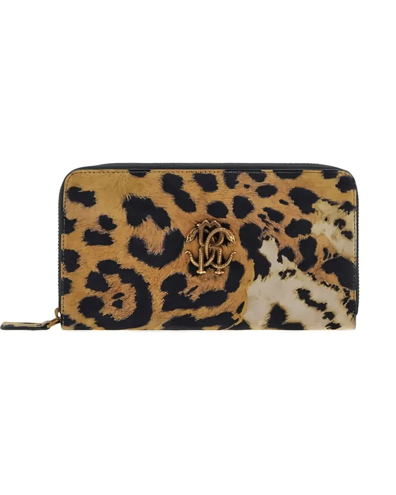 Roberto Cavalli Portemonnaie mit Leoparden-Print - Braun Braun