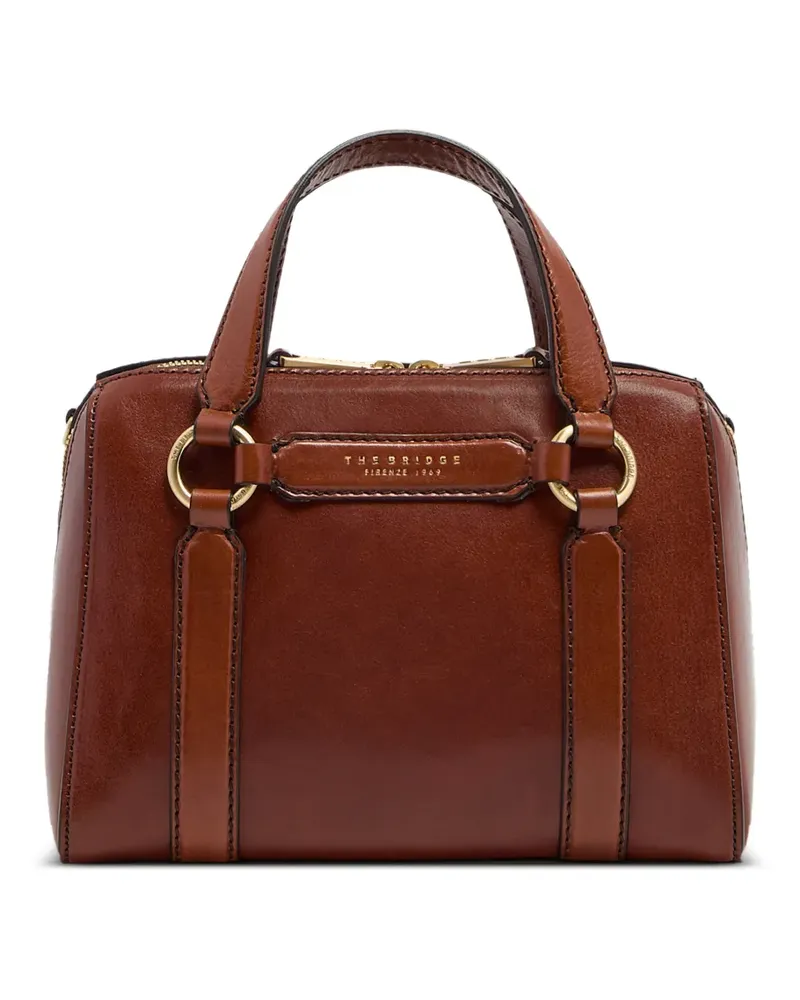 The Bridge Laura leather zip mini bag - Braun Braun