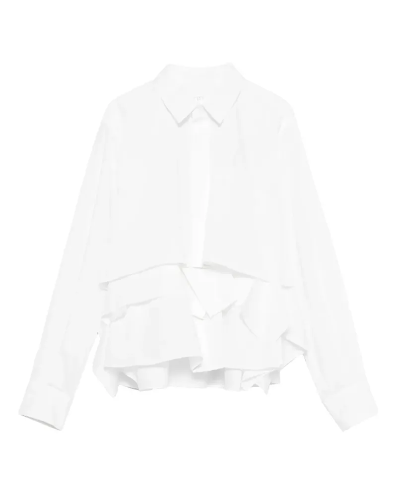 Sacai ruffled layered shirt - Weiß Weiß