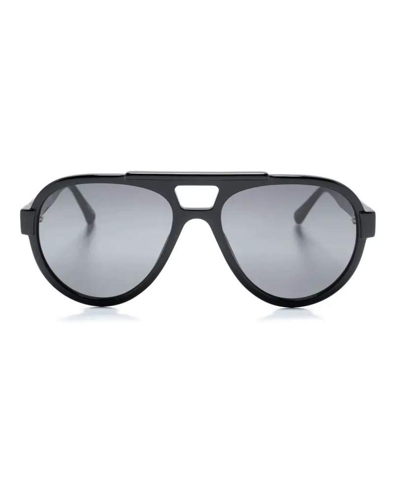 Linda Farrow x The Attico Jurgen Pilotenbrille - Schwarz Schwarz