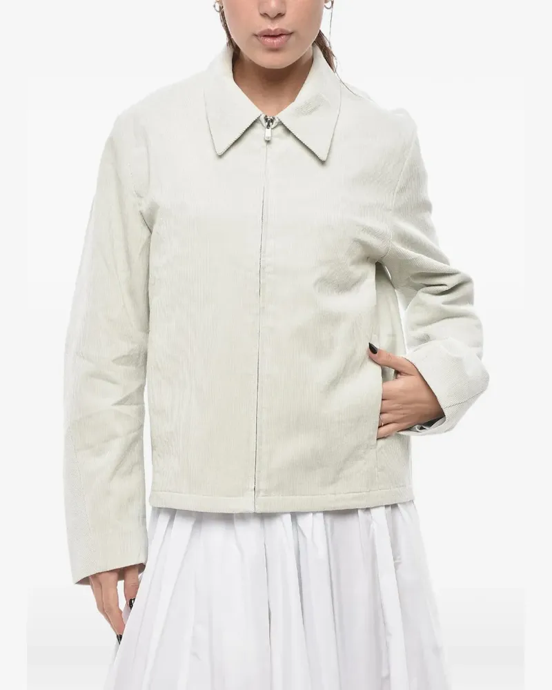 Post Archive Faction velour-effect shirt jacket - Grau Grau