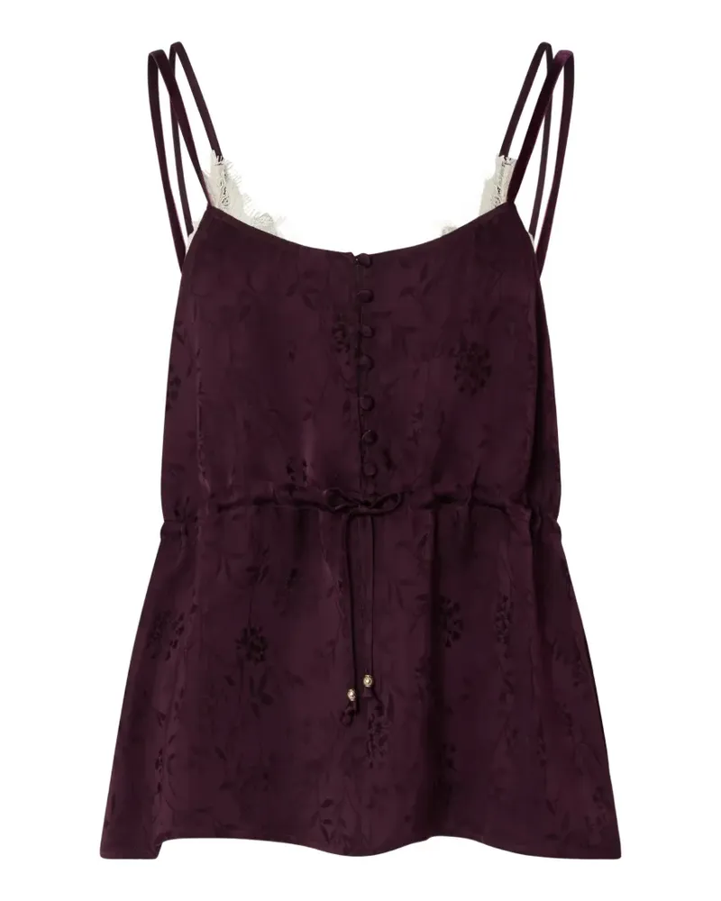 Liu Jo jacquard satin lingerie top - Violett Violett