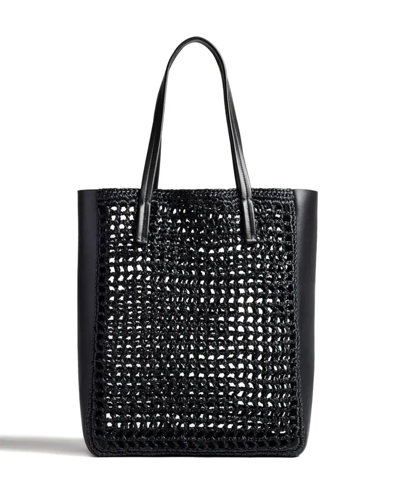 KHAITE Handtasche mit gewebtem Einsatz - Schwarz Schwarz