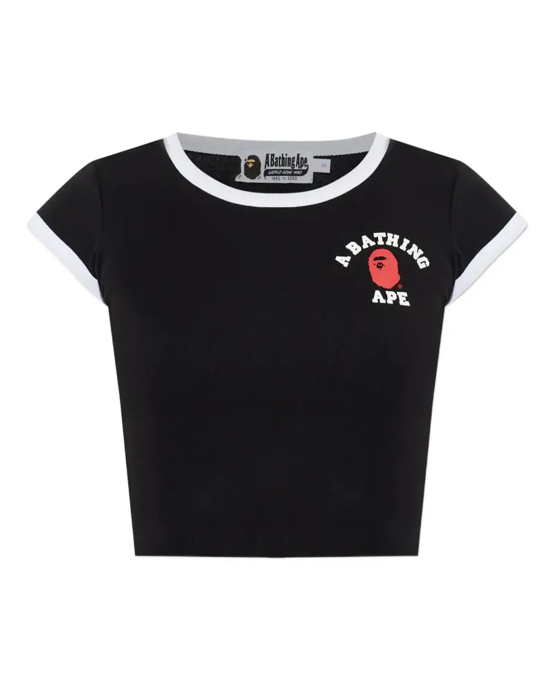 BAPE ringer graphic T-shirt - Schwarz Schwarz