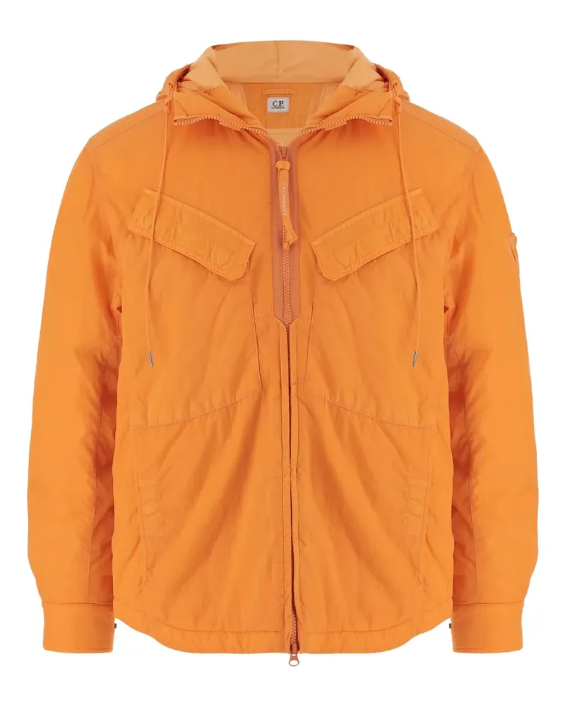 C.P. Company Kapuzenjacke mit Linsen-Detail - Orange Orange