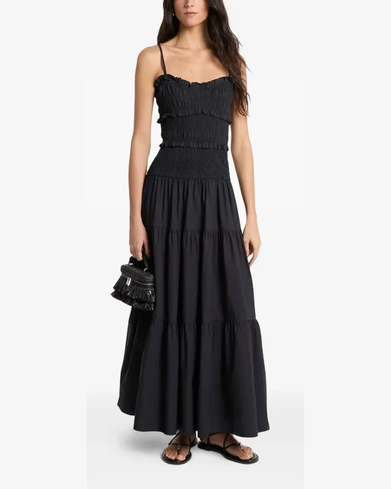 Michael Kors smocked tiered dress - Schwarz Schwarz